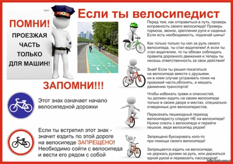 ПРАВИЛА ДОРОЖНОГО ДВИЖЕНИЯ ДЛЯ ВЕЛОСИПЕДИСТОВ.